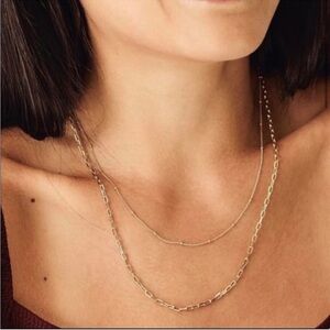 NIP‎ Each Jewels Brand Multi Layer 14k Gold Plated Necklaces